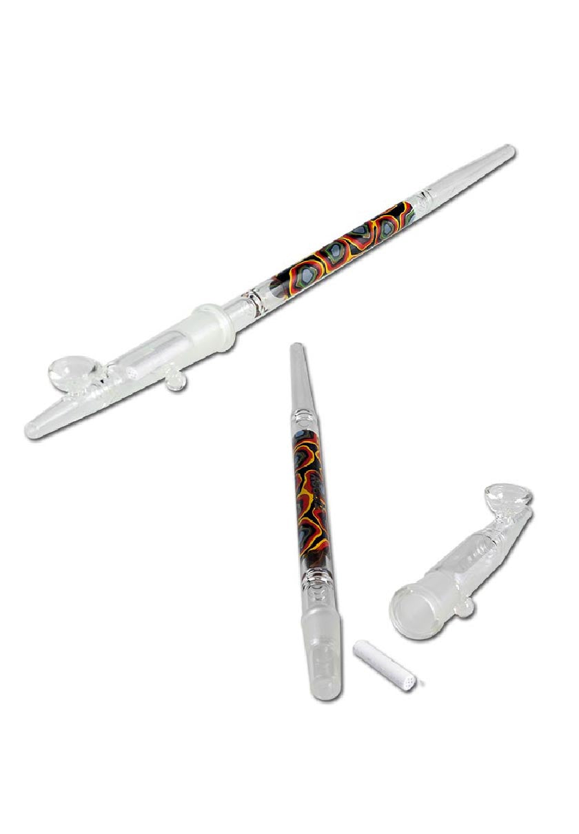 Pipa in vetro Zippsy con adattatore per filtro