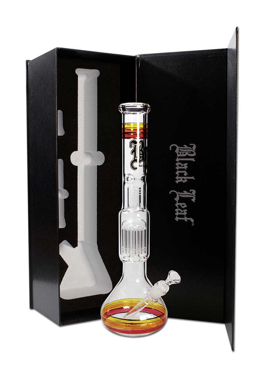 Black Leaf Glass Bong 10-arm