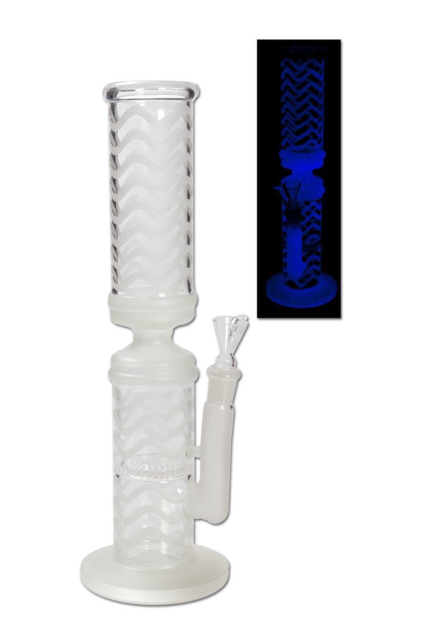 Bong honeycomb in vetro "Glow in Dark"