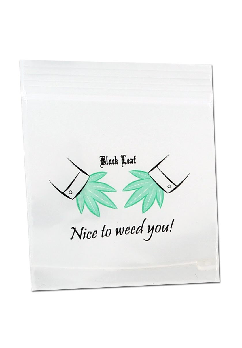 Bustina con chiusura zip "Nice to weed you!" | 100 pz