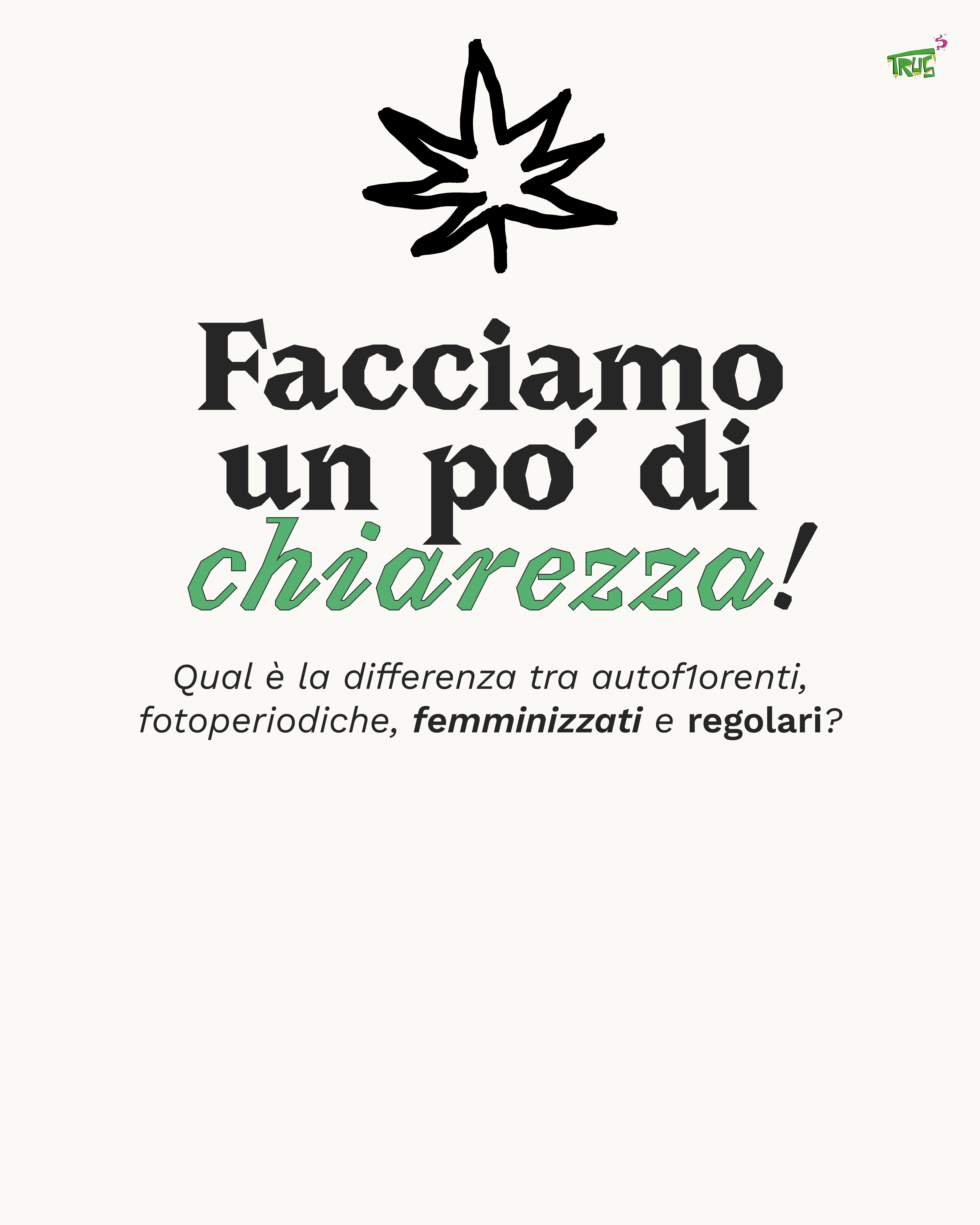 Differenze tra semi Autofiorenti, Fotoperiodici, Regolari e Femminizzati