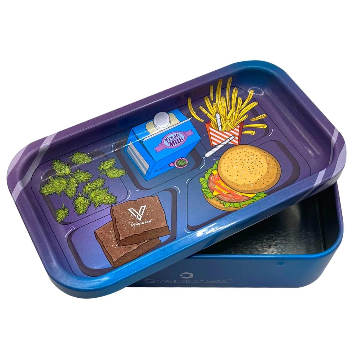 V-Syndicate Syndicase 2.0 Munch Time – Mini Vassoio per Rollare con Scatola in Latta