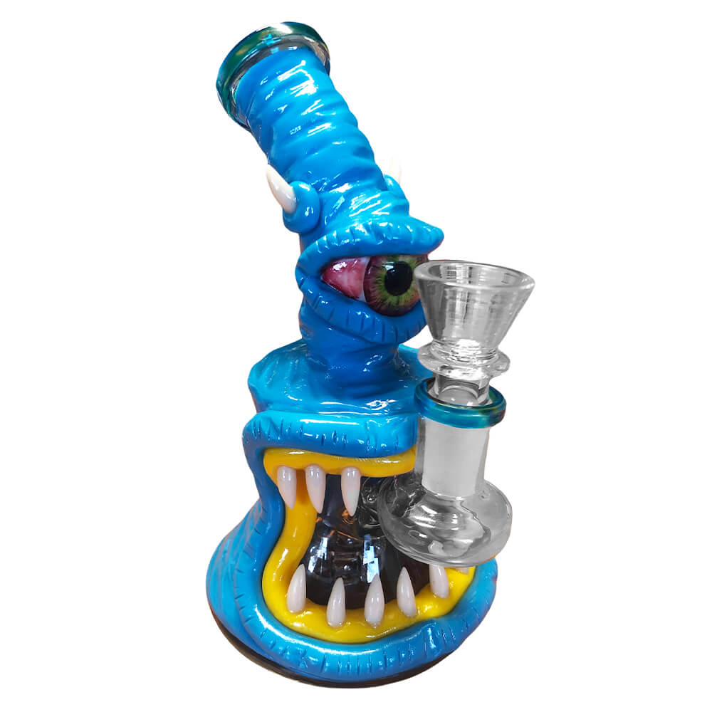 Blue Monster Bong | vetro e argilla