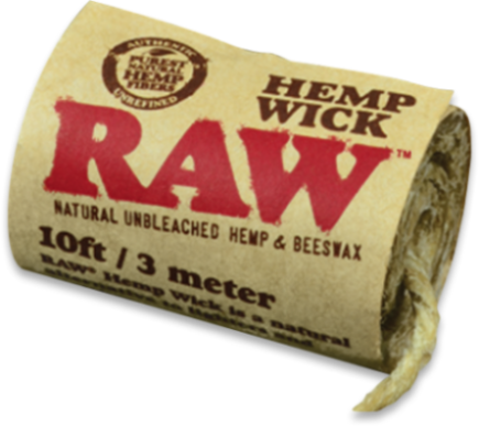 Raw hemp wick - stoppino in canapa per bong