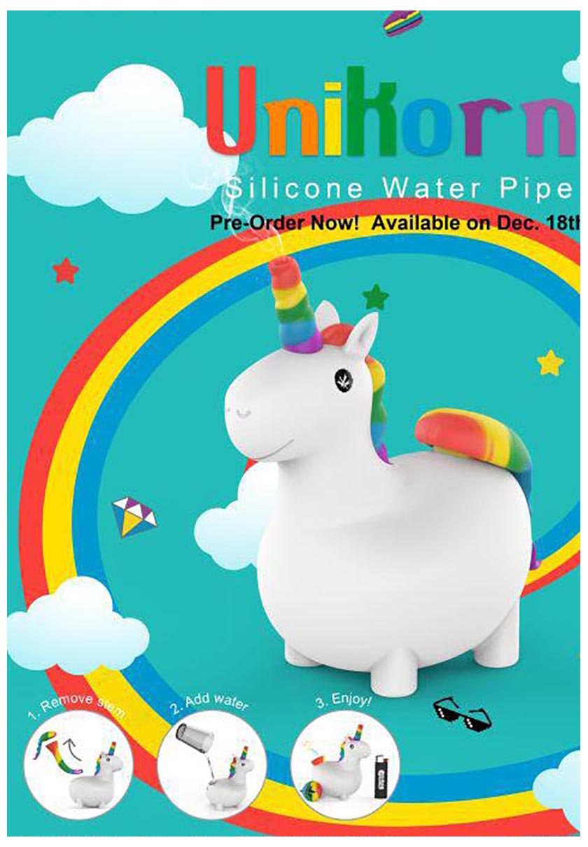 Bong in silicone 'PieceMaker' 'Unicorn'