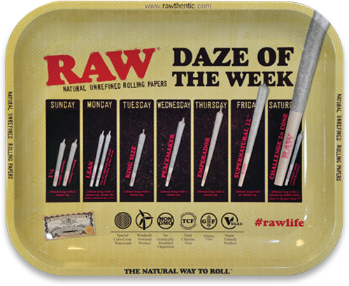 Vassoio per rollare Raw "Daze of the Week"